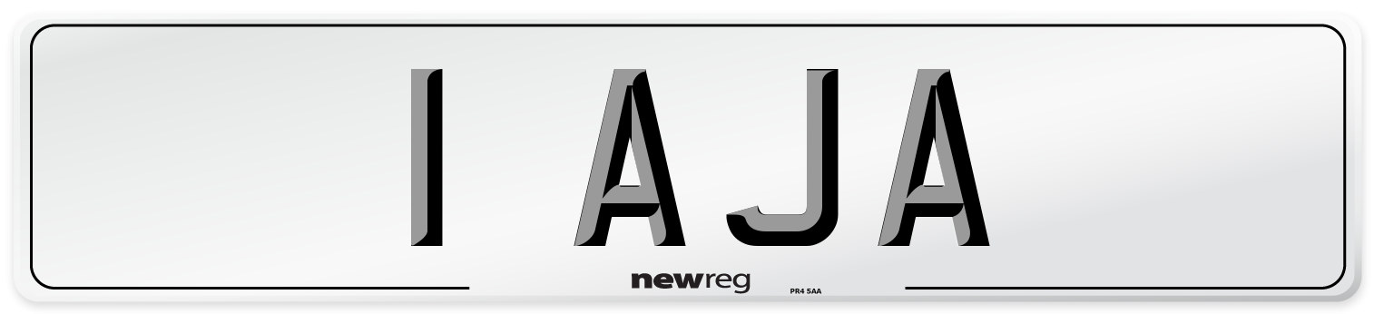 1 AJA Number Plate from New Reg